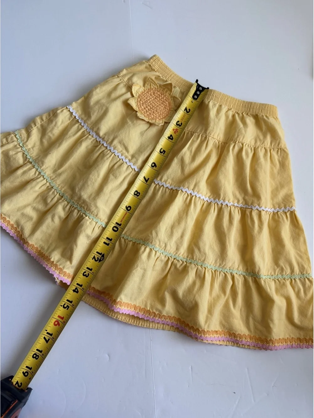 Vintage 2006 Gymboree Toddler Girls Size 3T Yellow Sunflower Fields Tiered Skirt